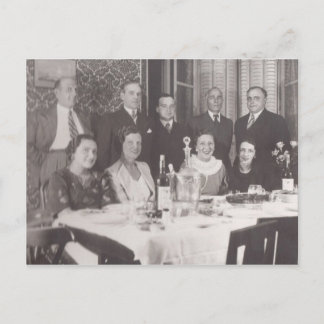 Postal Encuentro con amigos para la cena - París, 1930
