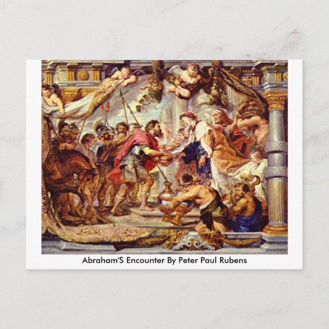Postal Encuentro De Abraham Con Peter Paul Rubens (Anverso)