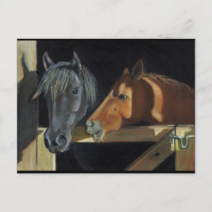 Postal Encuentro De Caballos En La Puerta: Arte En El Pas