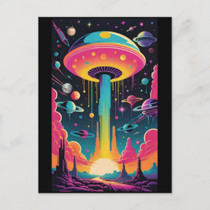 Postal Encuentro de OVNI en el Planeta 9