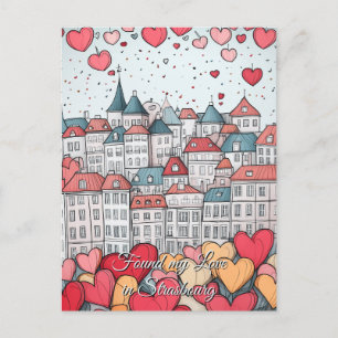 Postal Encuentro mi amor en Estrasburgo El día de San Val