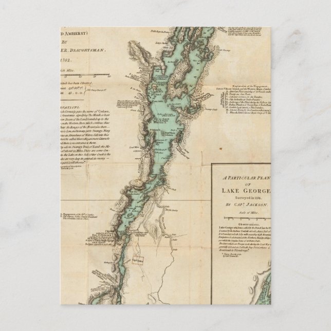Postal Encuesta sobre el lago Champlain (Anverso)