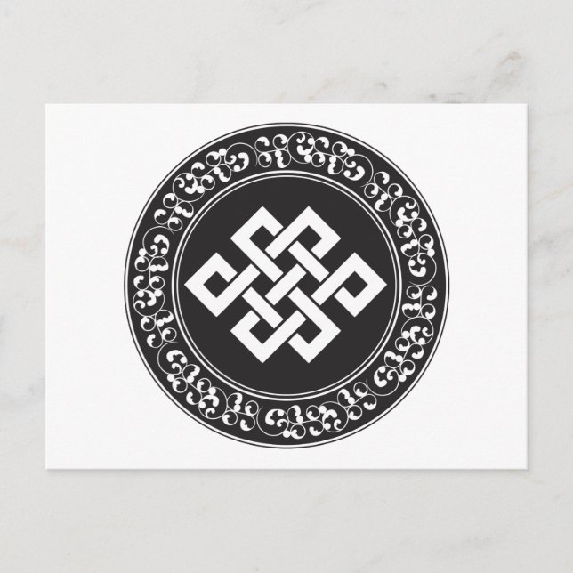 Postal Endless Knot budista (Anverso)