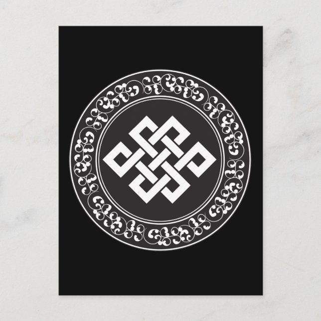 Postal Endless Knot budista (Anverso)