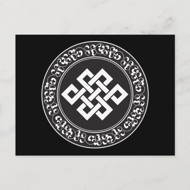 Postal Endless Knot budista (Anverso)