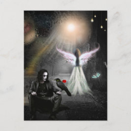 Postal Endless Love Crow and Angel