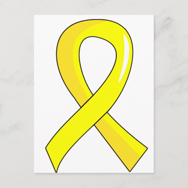 Postal Endometriosis Cinta amarilla 3 (Anverso)