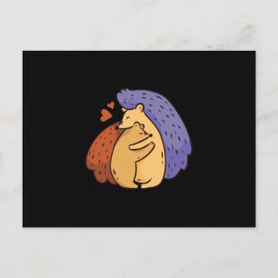Postal Endurecido Amor De Los Hedgehog