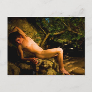 Postal Endymim durmiente por Troy Caperton