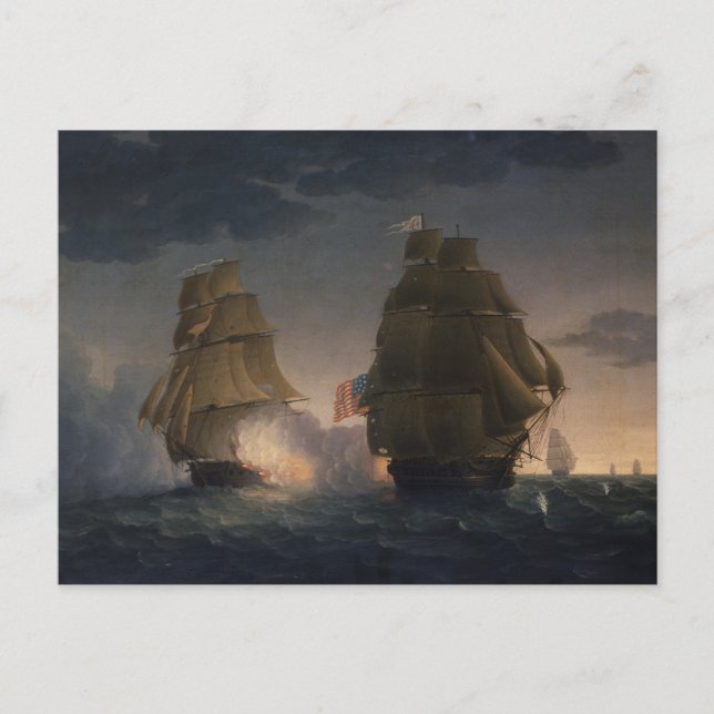 Postal Endymion de HMS vs presidente de USS (Anverso)