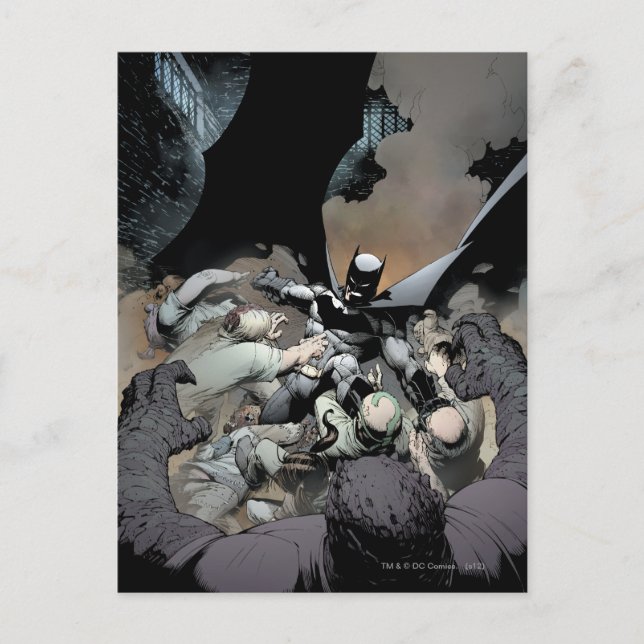 Postal Enemigos del Arco de Batman (Anverso)