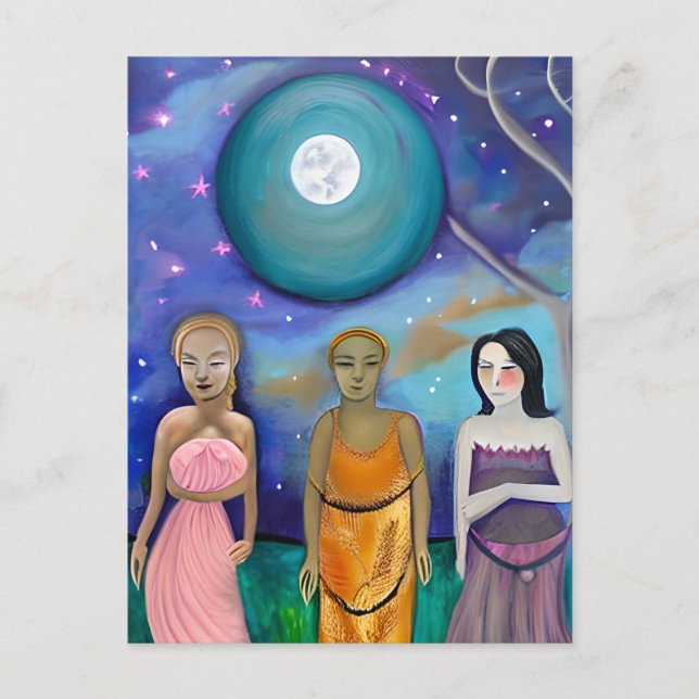 Postal Energía de la Luna | Obra de Arte Celestial (Anverso)