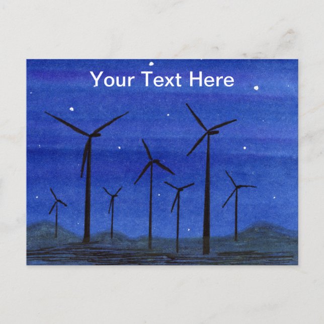 Postal Energía eólica (Anverso)
