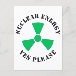 Postal Energía nuclear, por favor, energía nuclear