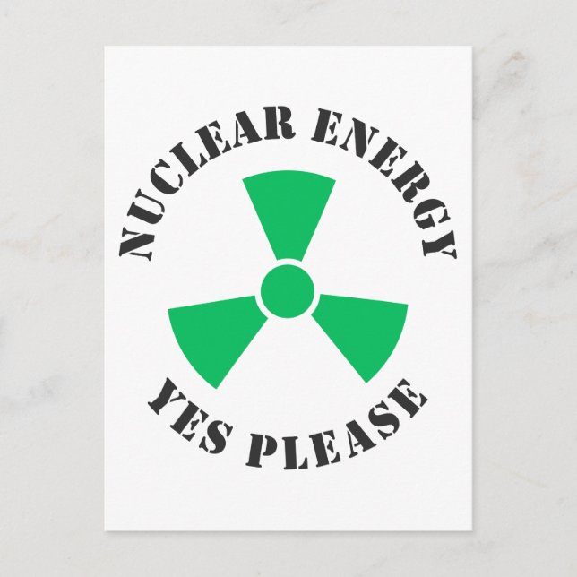 Postal Energía nuclear, por favor, energía nuclear (Anverso)