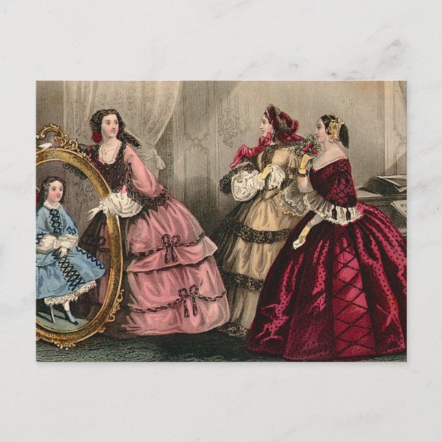 Postal Enero de 1859: Libro de la Dama de Godey con la im (Anverso)