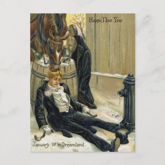Postal Enero el primero en Dreamland (Anverso)