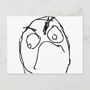 Postal Enfadada cara de meme infeliz