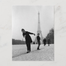 Postal Enfants et neige - París - 1945 - Robert Doisneau