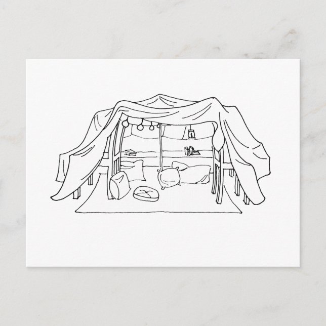 Postal Enfermedad de Spoonie-Pillow/Blanket Fort-Crónica (Anverso)