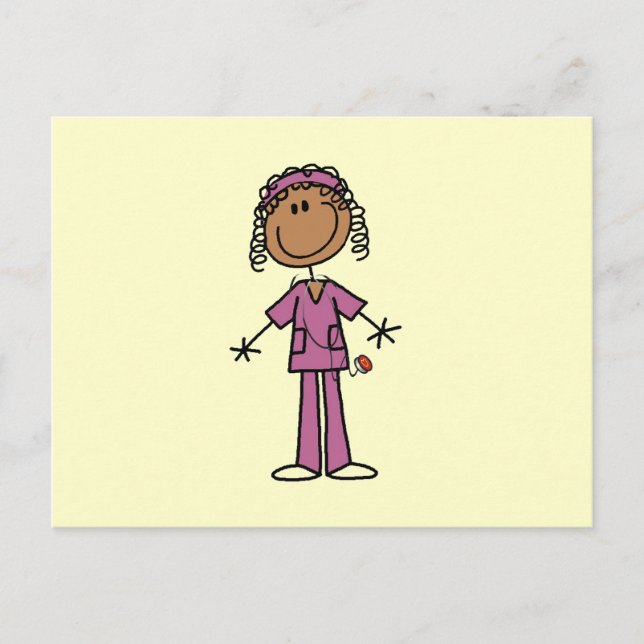 Postal Enfermera afroamericana (Anverso)