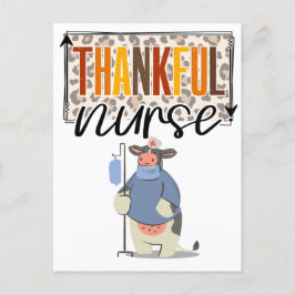 Postal Enfermera agradecida por el día de acción de graci