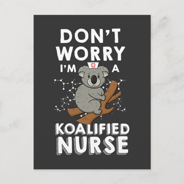 Postal Enfermera certificada Koala Empleado médico califi (Anverso)