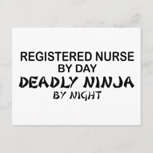 Postal Enfermera con licencia Ninja