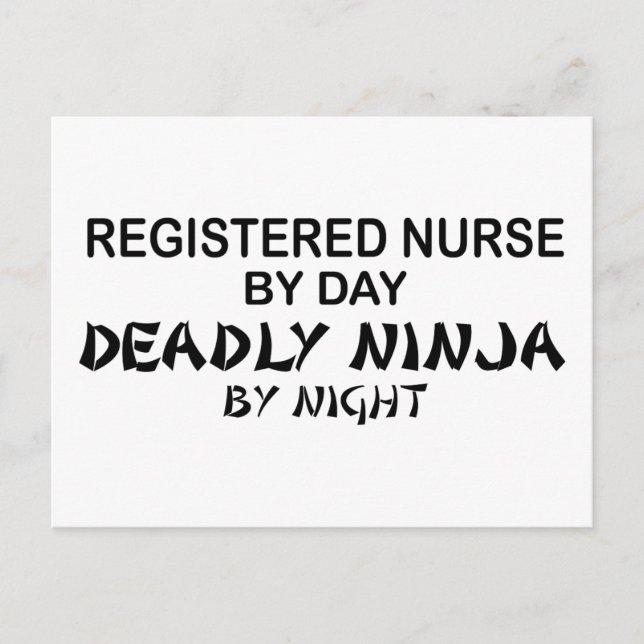 Postal Enfermera con licencia Ninja (Anverso)