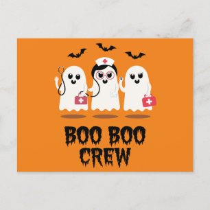 Postal Enfermera de Halloween, enfermera fantasma