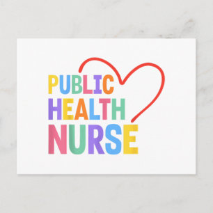 Postal Enfermera de Salud Pública Corazón