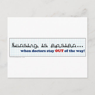 Postal Enfermera - Déjame hacer mi trabajo