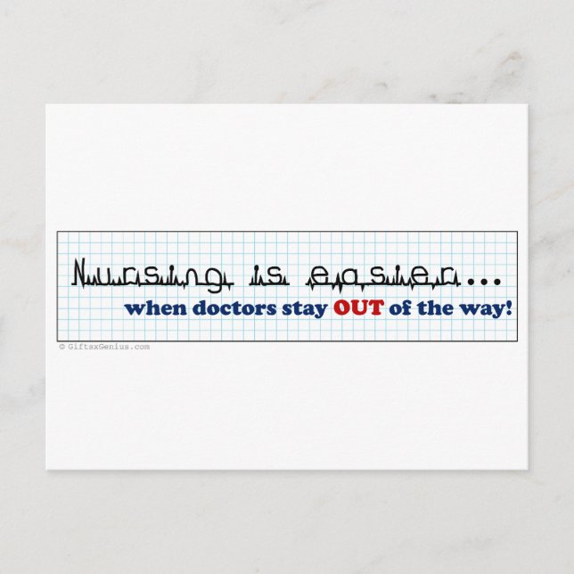 Postal Enfermera - Déjame hacer mi trabajo (Anverso)