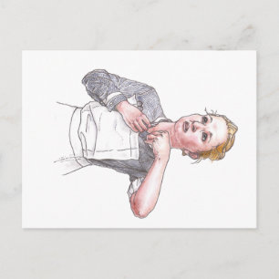 Postal Enfermera del hospital de Middlesex que se viste