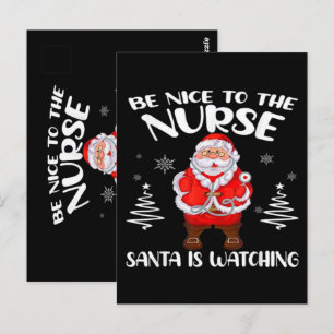 Postal Enfermera del Santa Claus