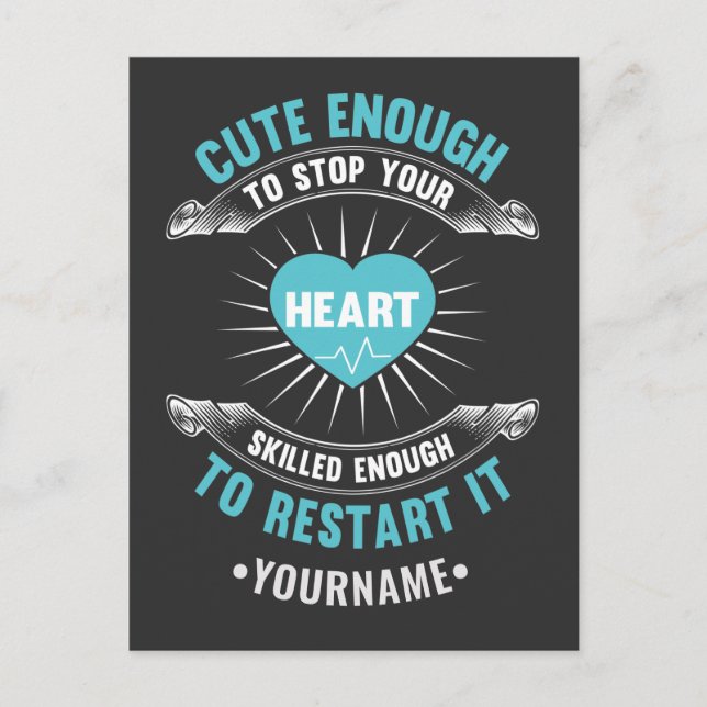 Postal Enfermera divertida de Enfermería (Anverso)