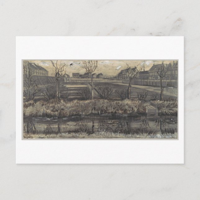 Postal Enfermera en Schenkweg, Vincent van Gogh (Anverso)