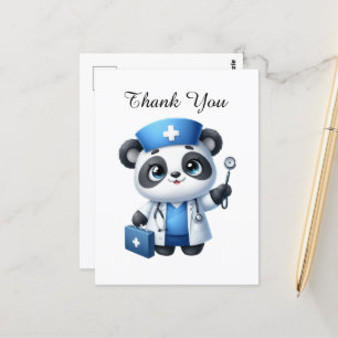 Postal Enfermera linda gracias oso panda