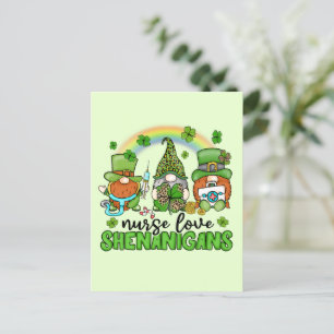 Postal Enfermera Love Shenanigans St. Patrick's