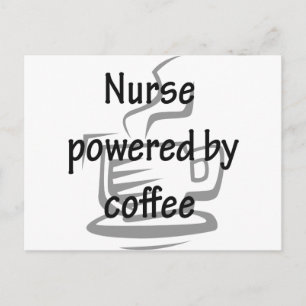 POSTAL ENFERMERA POTENCIADA POR CAFÉ
