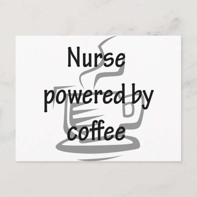 POSTAL ENFERMERA POTENCIADA POR CAFÉ (Anverso)