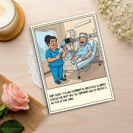 Postal Enfermera siniestra prepara inyección para que te