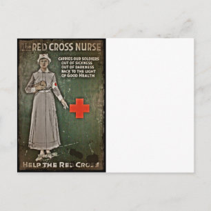 Postal Enfermera solicitando donaciones WWI