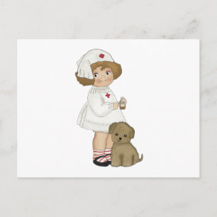 Postal Enfermera vintage con camisetas y regalos