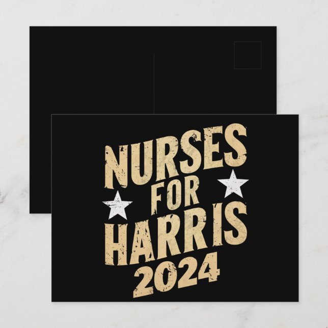 Postal Enfermeras por Harris 2024 EE. UU. (Anverso / Reverso)