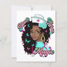 Postal Enfermería de la mujer melanina de enfermeras de e