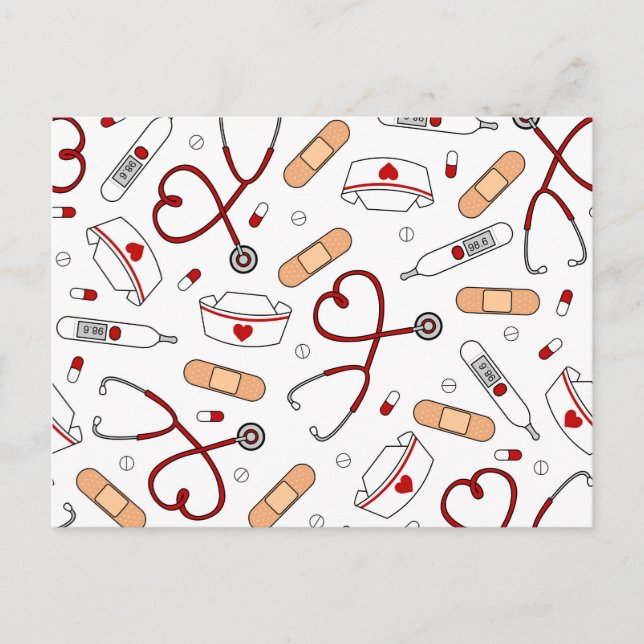 Postal Enfermero Amor Imprimir fondo blanco (Anverso)