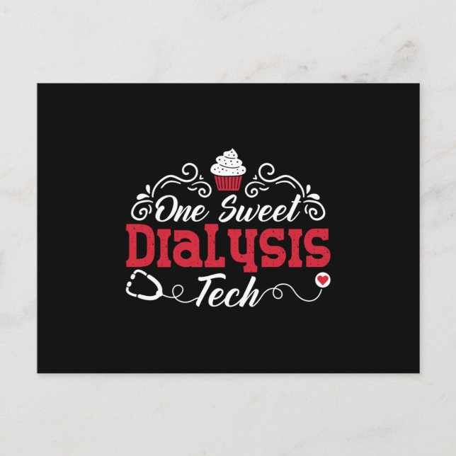 Postal Enfermero de diálisis 1 Dulce diálisis Técnico Téc (Anverso)