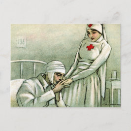 Postal Enfermero de vintage