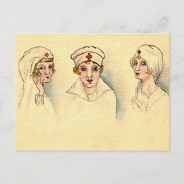 Postal Enfermero de vintage